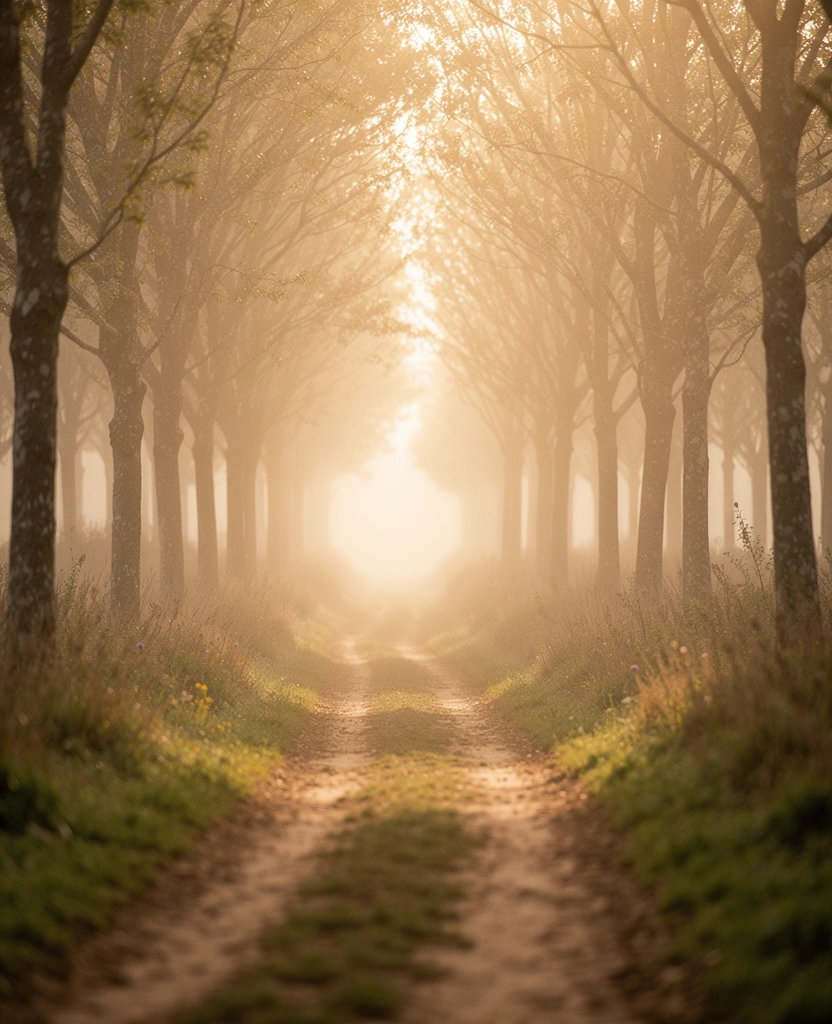 Transition de la brume vers la lumière